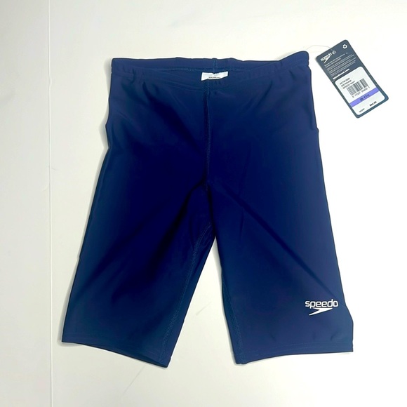Boys Speedos Navy Blue Swim Jammers - Picture 1 of 9